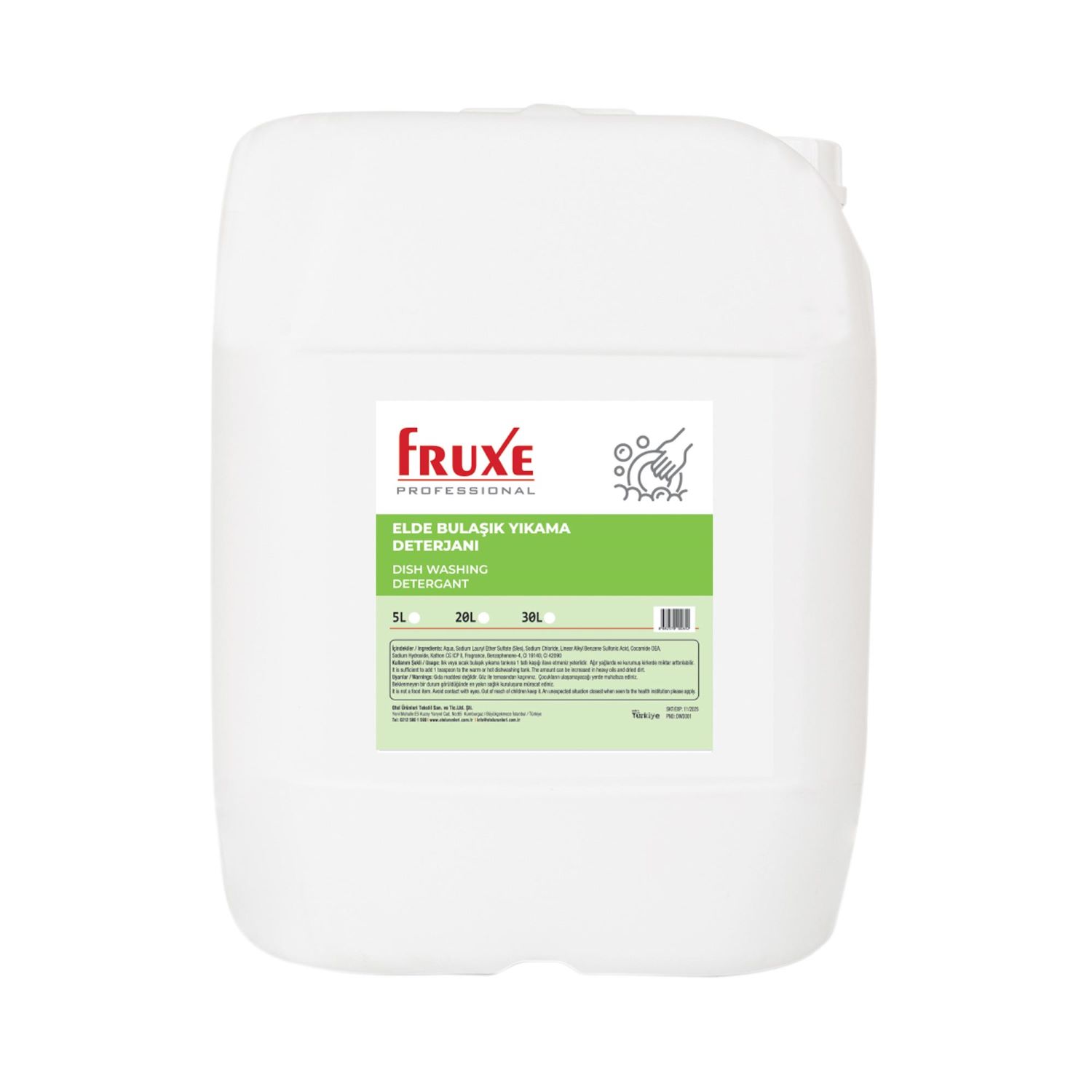 Fruxe Professional – Elde Bulaşık Yıkama Deterjanı 30L